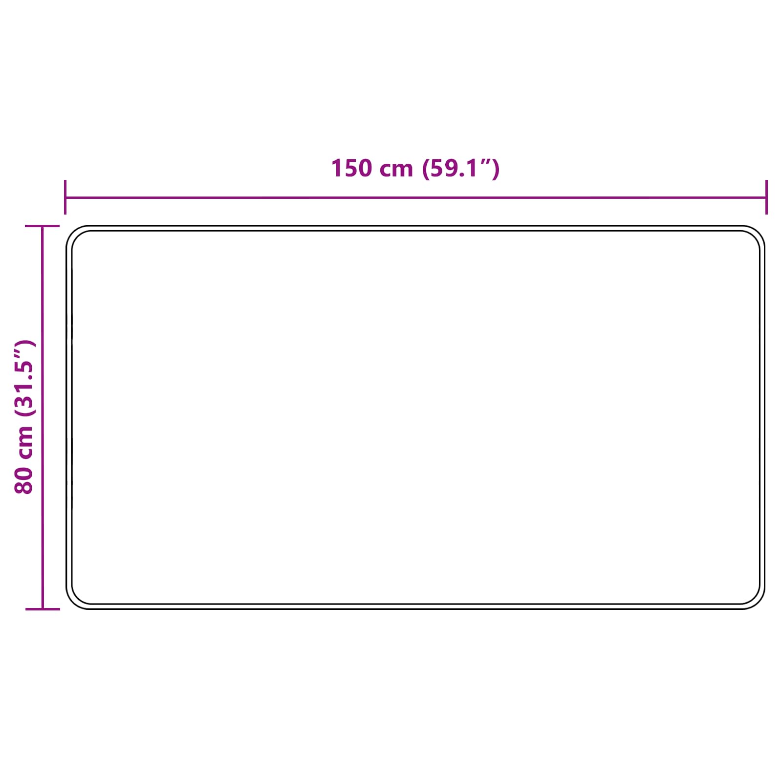 Χαλί Runner MARSA Γκρι 150 x 80 cm Πολυέστερ και PVC - Pakobazaar