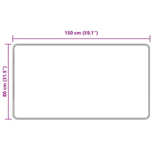 Χαλί Runner MARSA Γκρι 150 x 80 cm Πολυέστερ και PVC - Pakobazaar