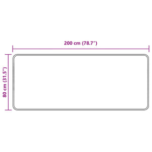 Χαλί Runner MARSA Γκρι 200 x 80 εκατοστά Πολυέστερ και PVC - Pakobazaar