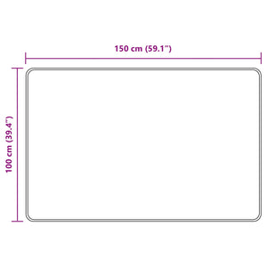 Χαλί Runner MARSA Γκρι 150 x 100 cm Πολυέστερ και PVC - Pakobazaar