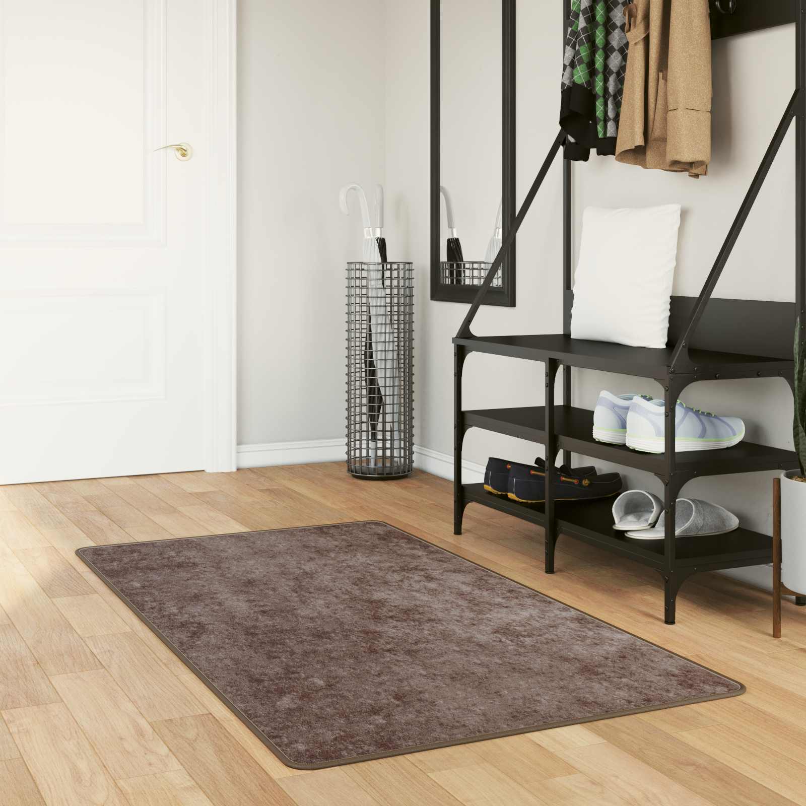 Χαλί Runner MARSA Γκρι 200 x 100 cm Πολυέστερ και PVC - Pakobazaar