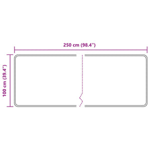 Χαλί Runner MARSA Γκρι 250 x 100 εκ. Πολυέστερ και PVC - Pakobazaar