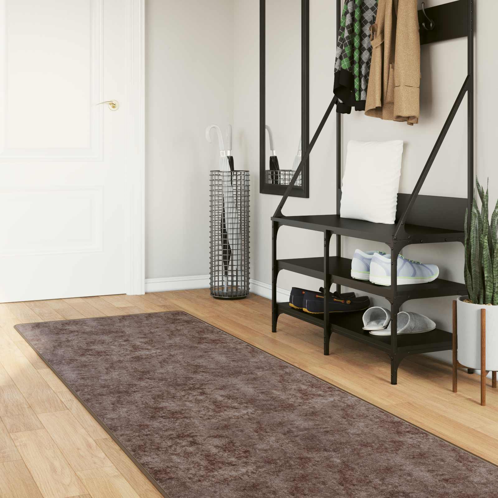 Χαλί Runner MARSA Γκρι 350 x 100 cm Πολυέστερ και PVC - Pakobazaar