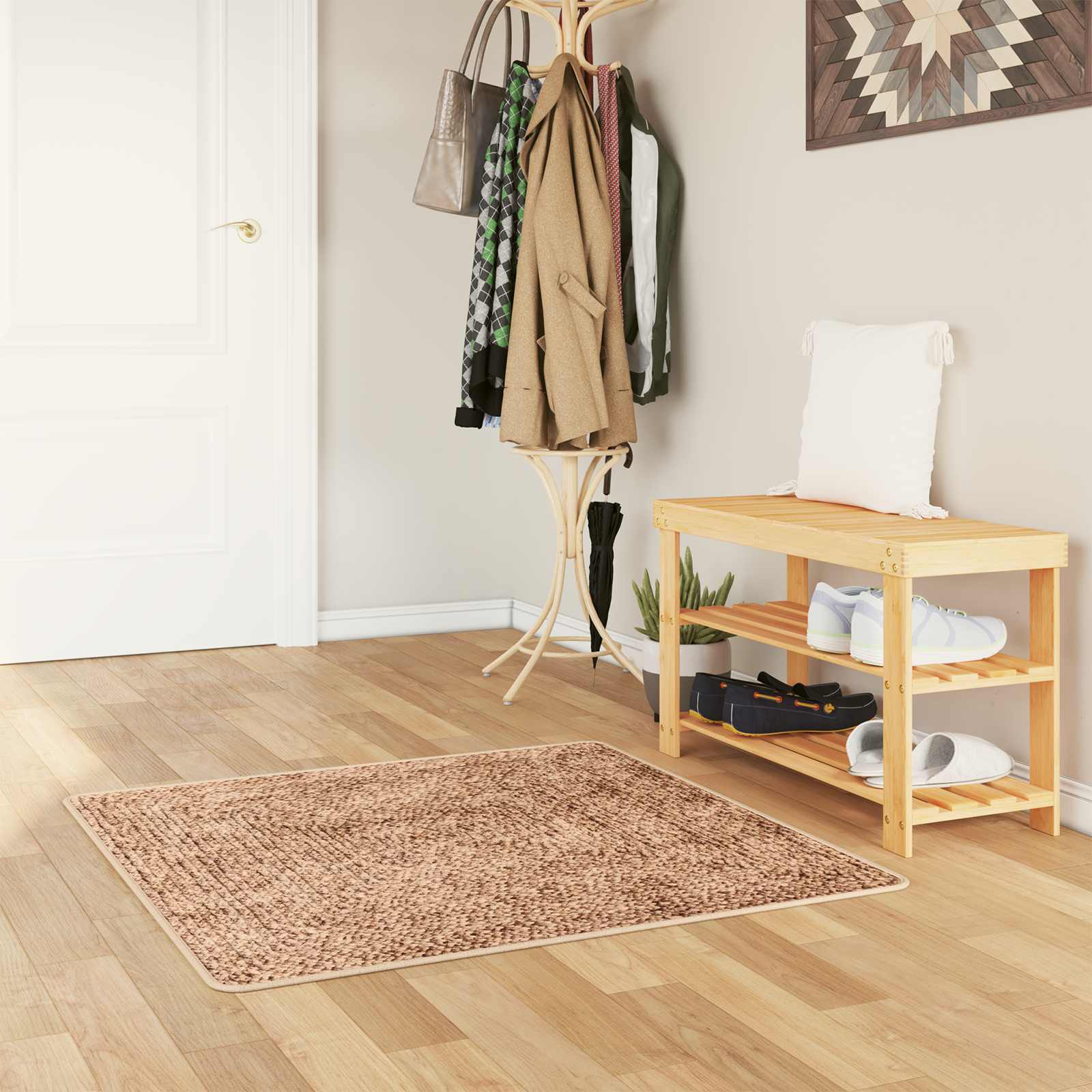 Χαλί Runner MARSA Κίτρινο 100 x 100 cm Πολυέστερ και PVC - Pakobazaar