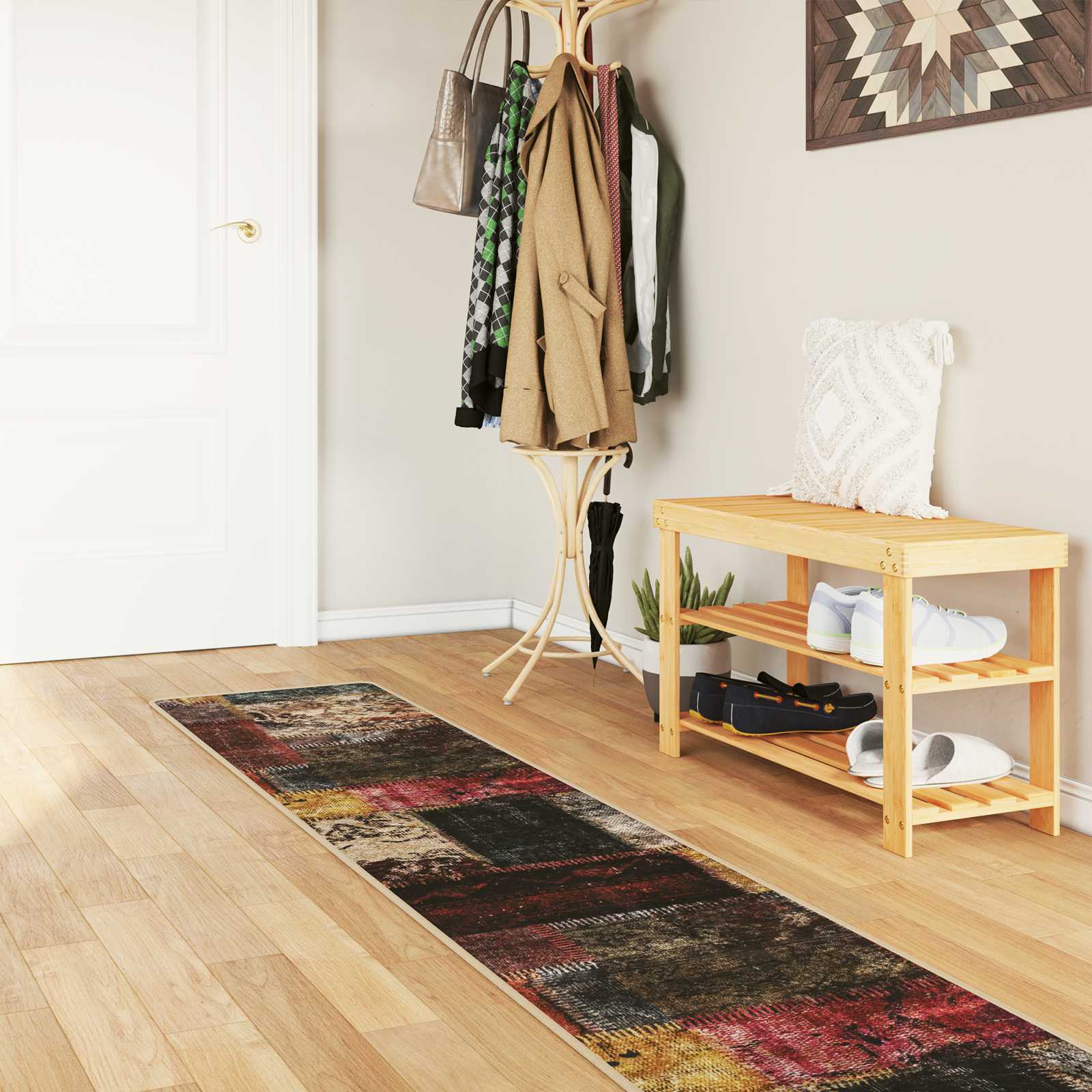 Χαλί Runner MARSA Πολύχρωμο 400 x 50 εκ. Πολυέστερ και PVC - Pakobazaar