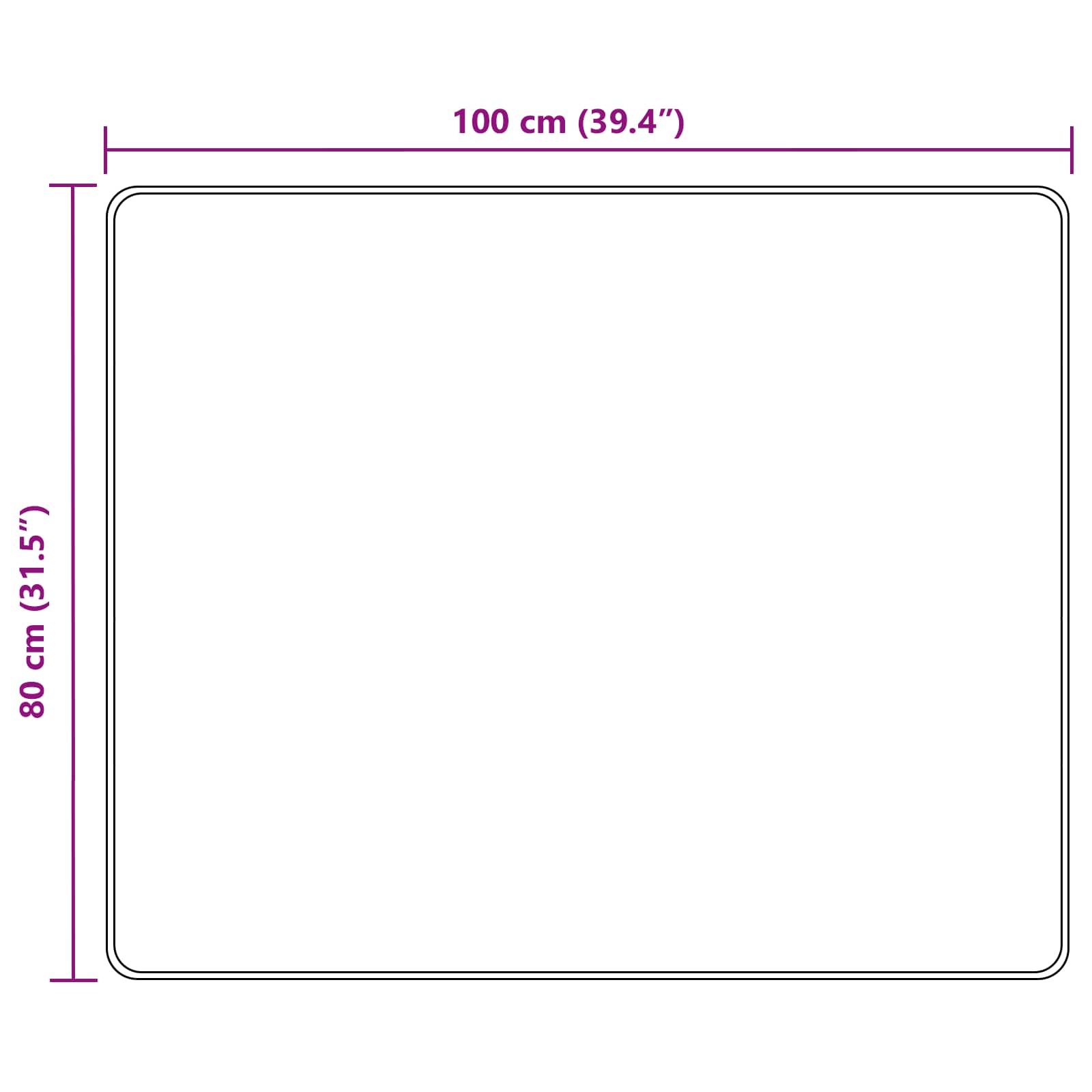 Χαλί Runner MARSA Πολύχρωμο 100 x 80 cm Πολυέστερ και PVC - Pakobazaar