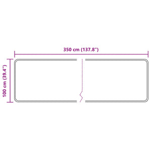 Χαλί Runner MARSA Πολύχρωμο 350 x 100 cm Πολυέστερ και PVC - Pakobazaar