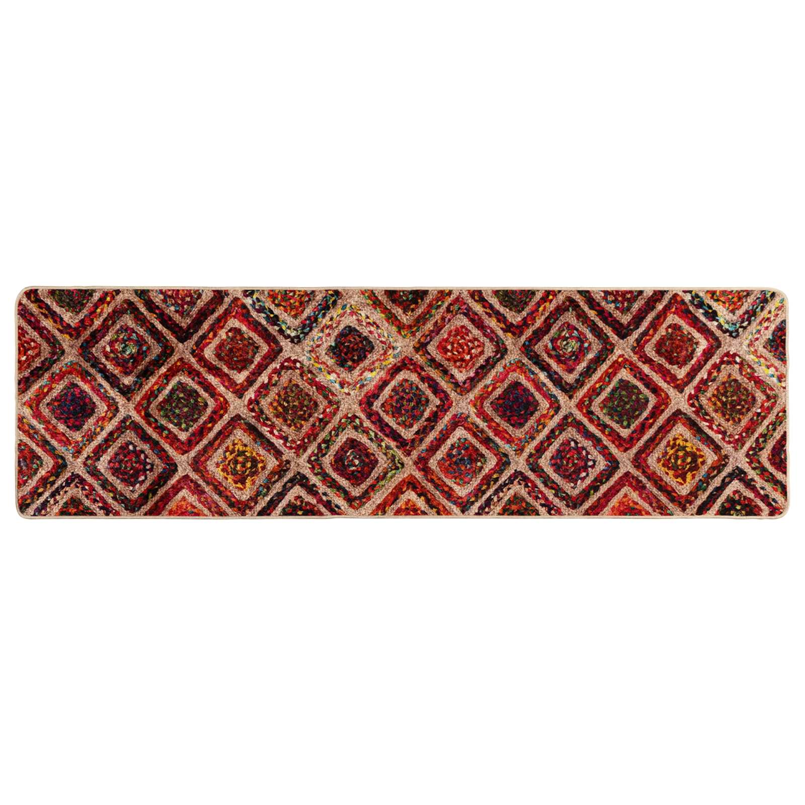 Χαλί Runner MARSA Πολύχρωμο 50 x 150 cm Πολυέστερ και PVC - Pakobazaar