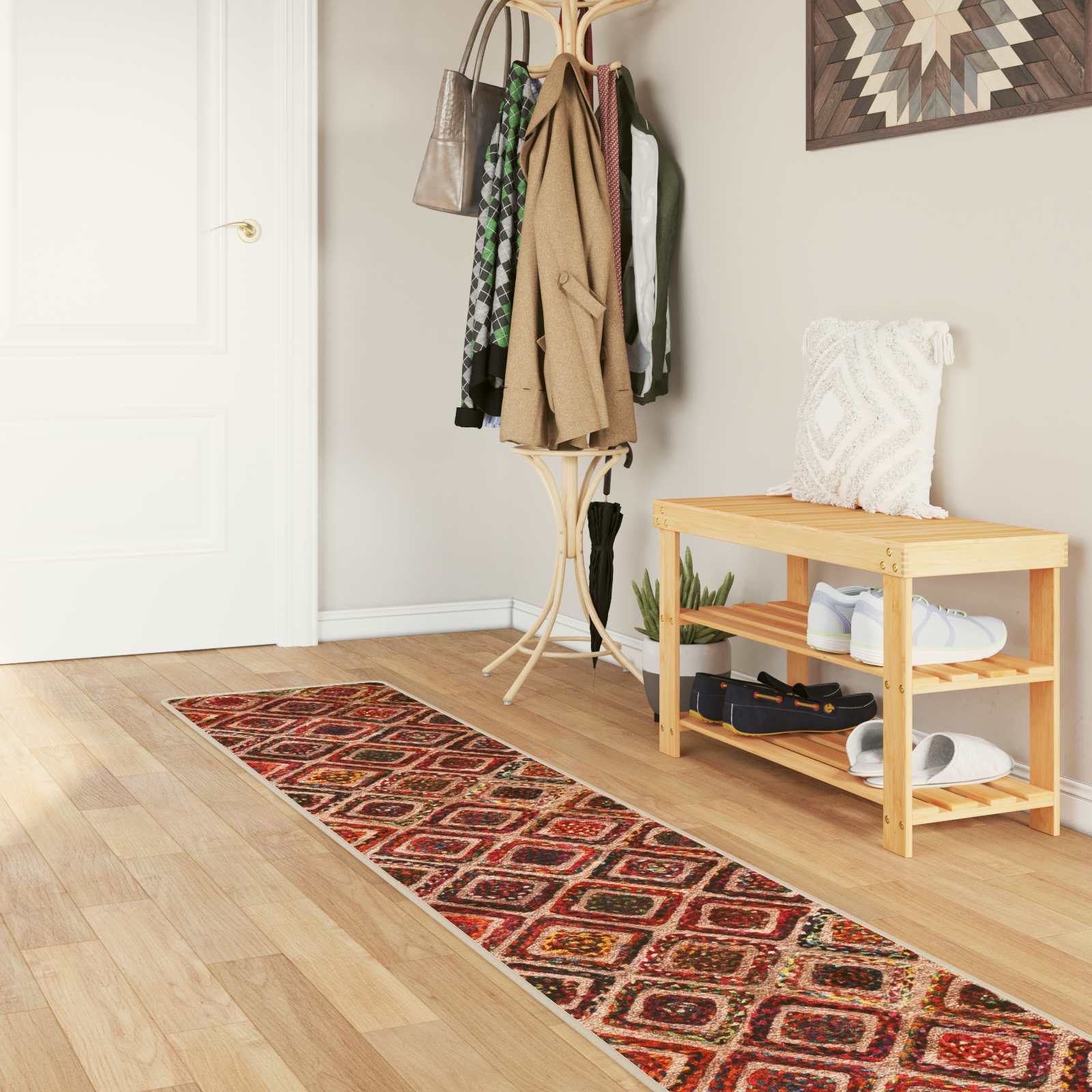 Χαλί Runner MARSA Πολύχρωμο 50 x 450 εκ. Πολυέστερ και PVC - Pakobazaar
