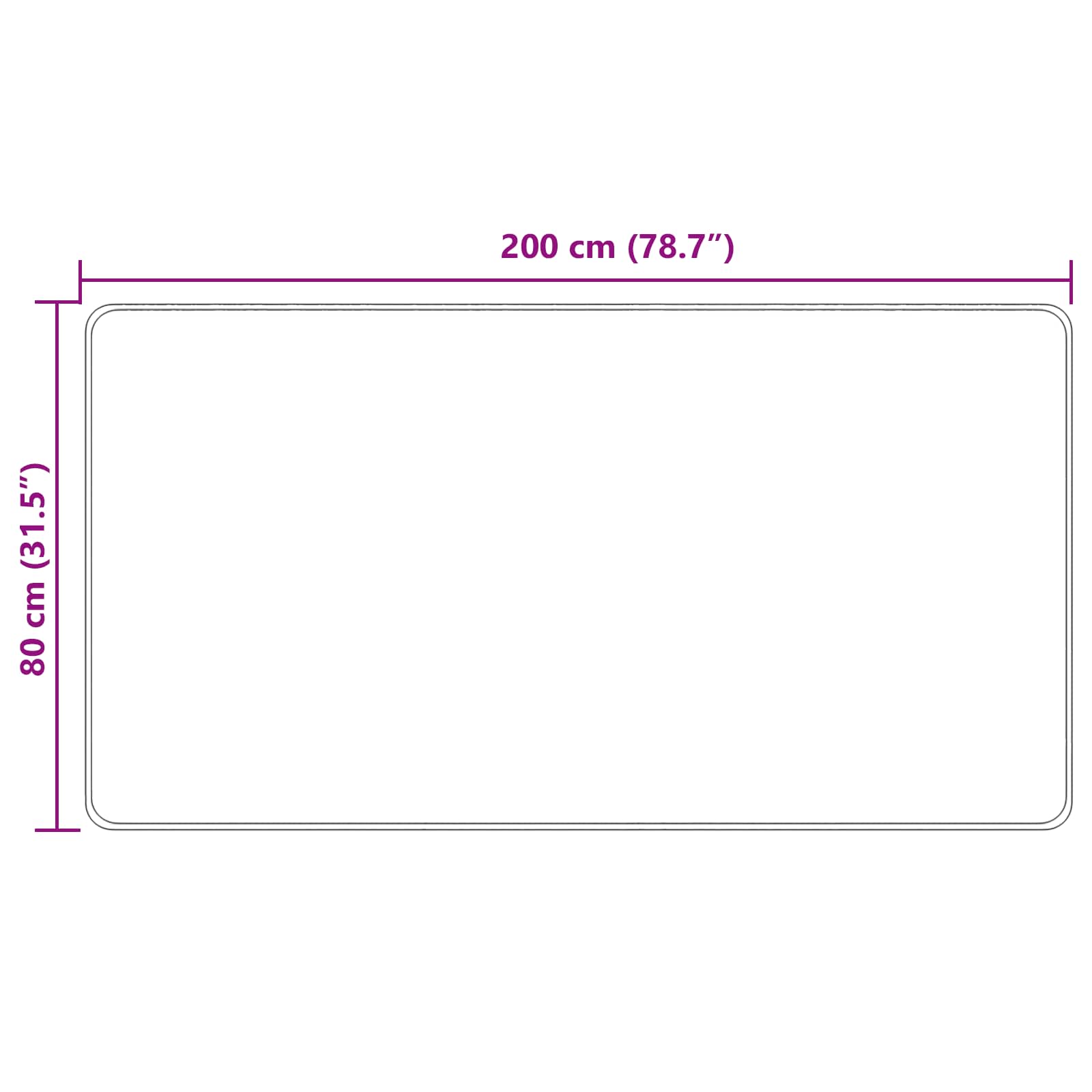 Χαλί Runner MARSA Πολύχρωμο 80 x 200 cm Πολυέστερ και PVC - Pakobazaar