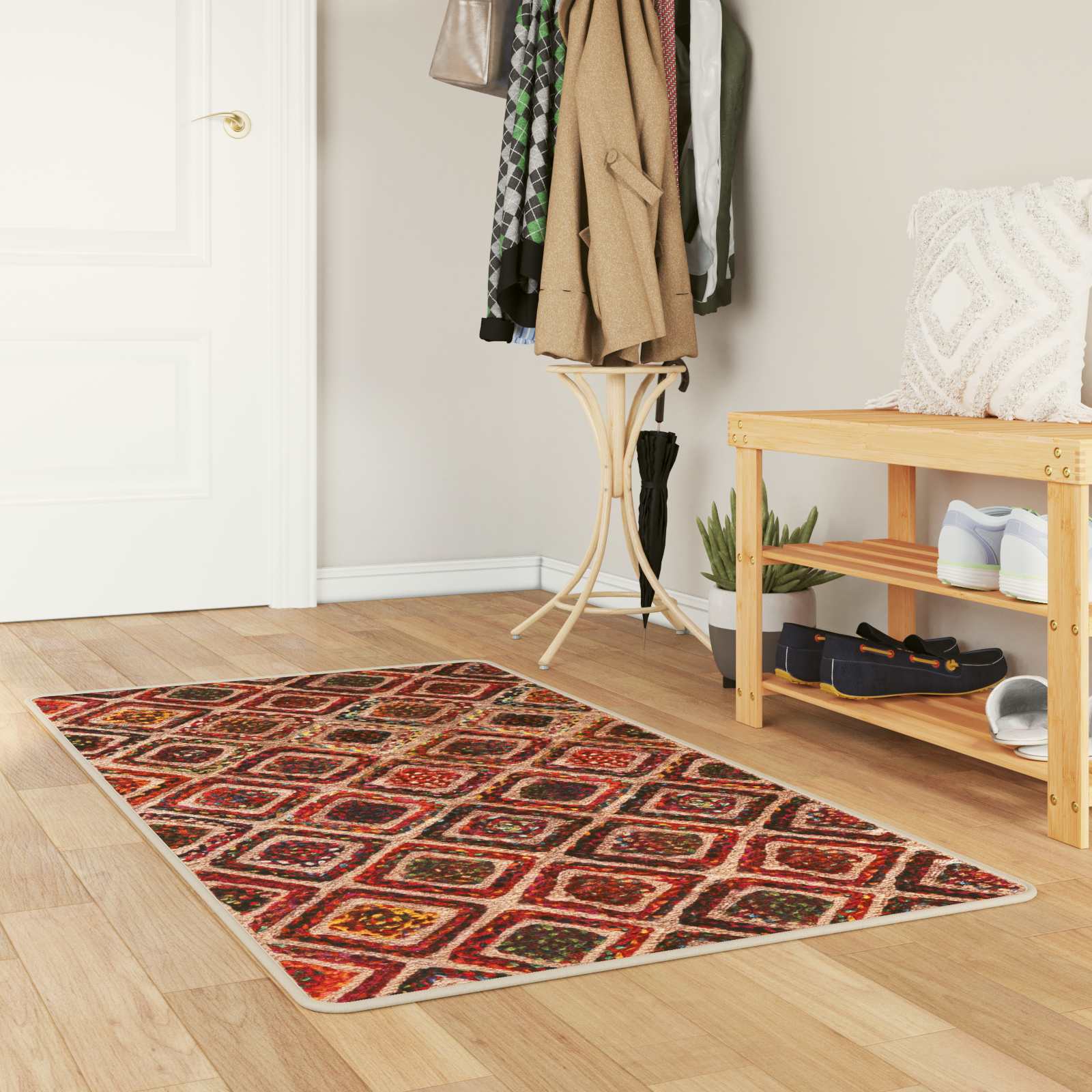 Χαλί Runner MARSA Πολύχρωμο 100 x 150 cm Πολυέστερ και PVC - Pakobazaar