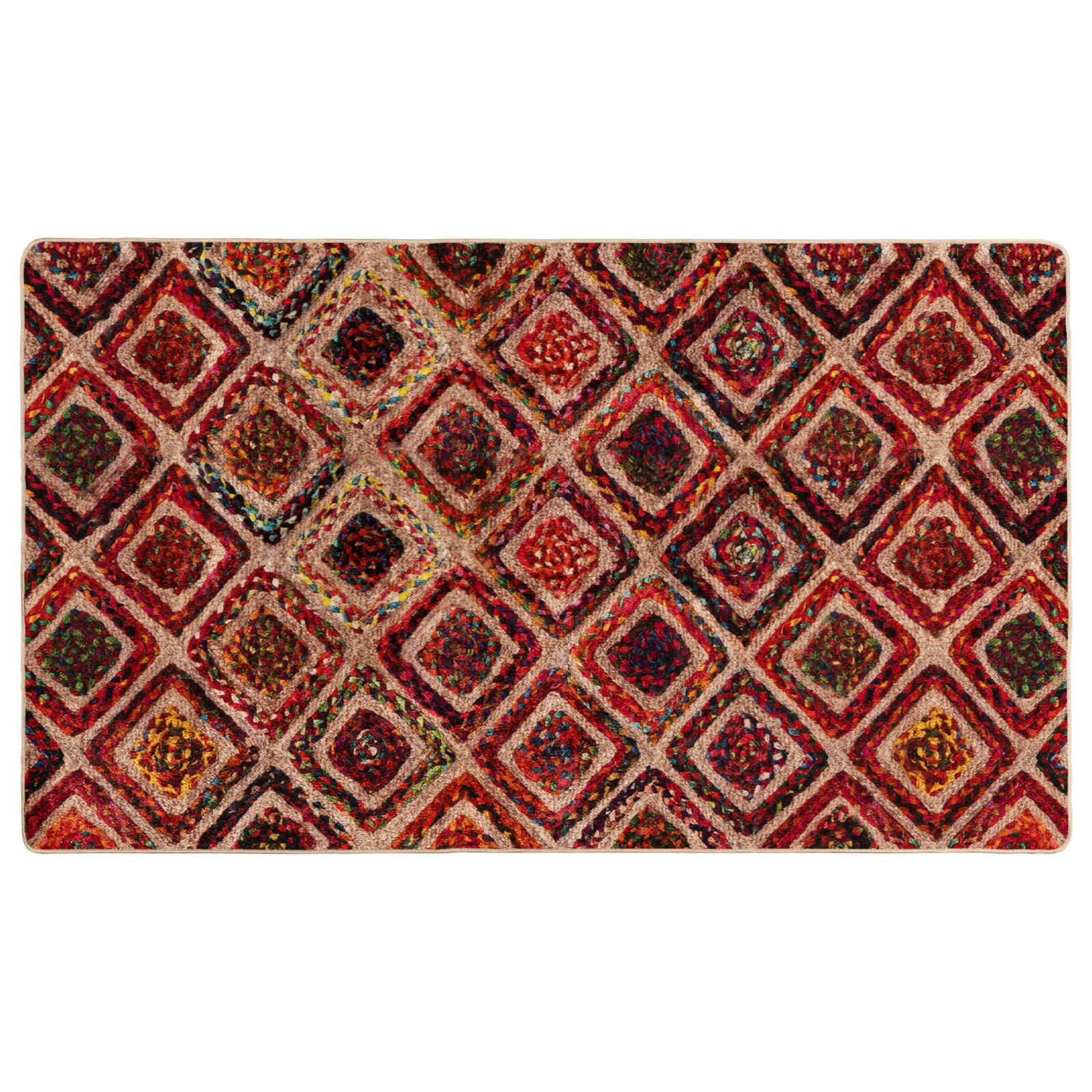 Χαλί Runner MARSA Πολύχρωμο 100 x 150 cm Πολυέστερ και PVC - Pakobazaar