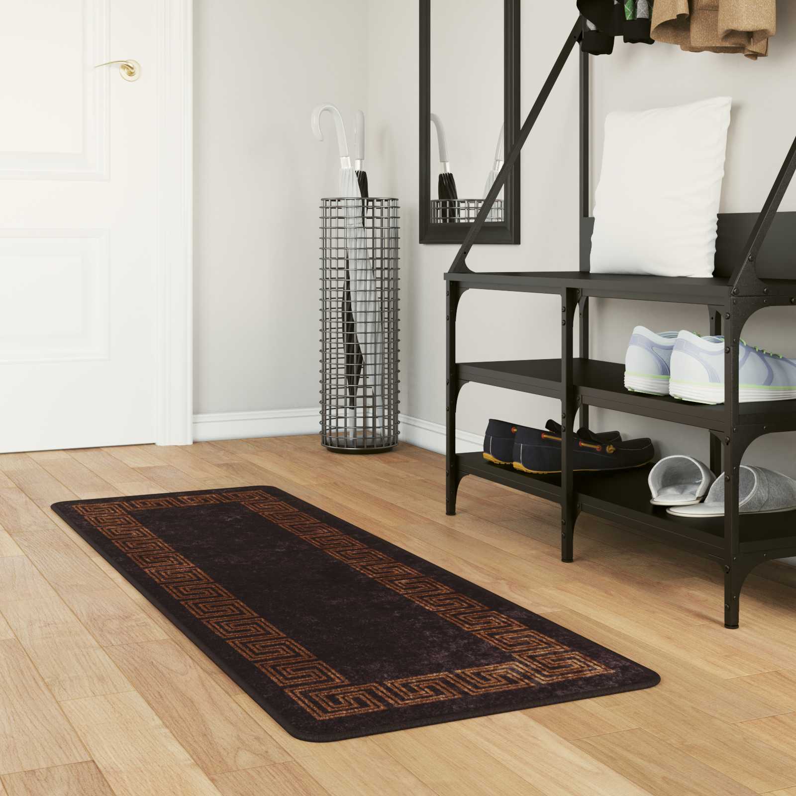 Χαλί Runner MARSA Μαύρο 50 x 200 εκ. Πολυέστερ και PVC - Pakobazaar