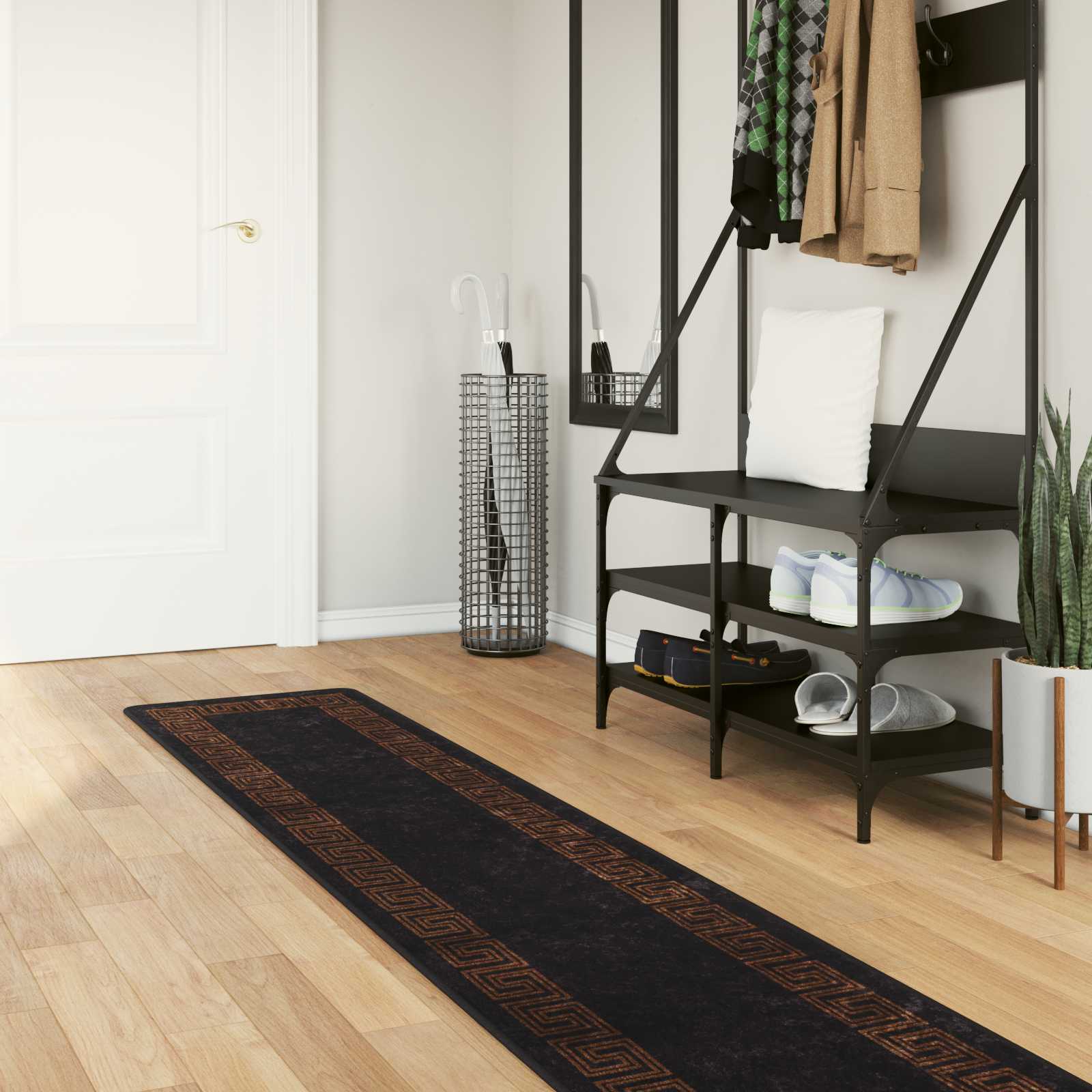 Χαλί Runner MARSA Μαύρο 50 x 300 εκ Πολυέστερ και PVC - Pakobazaar