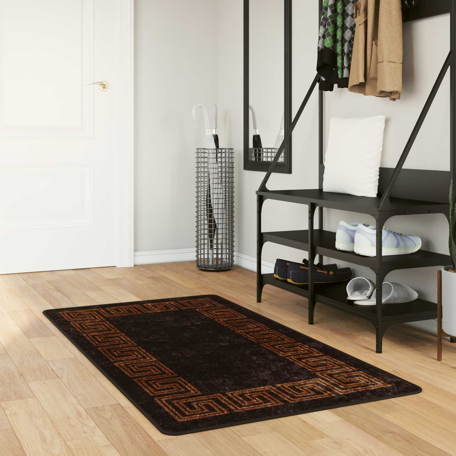 Χαλί Runner MARSA Μαύρο 100 x 200 cm Πολυέστερ και PVC - Pakobazaar