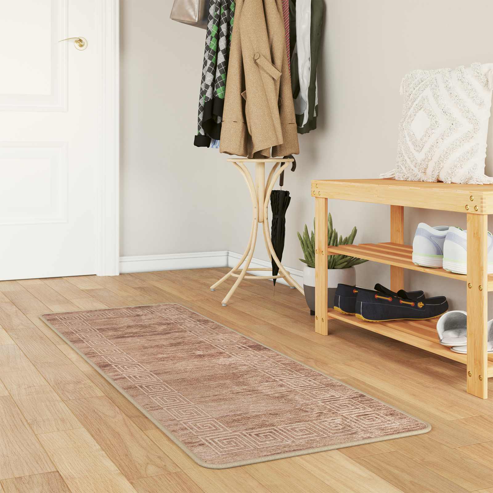 Χαλί Runner MARSA Λευκός 50 x 100 cm Πολυέστερ και PVC - Pakobazaar