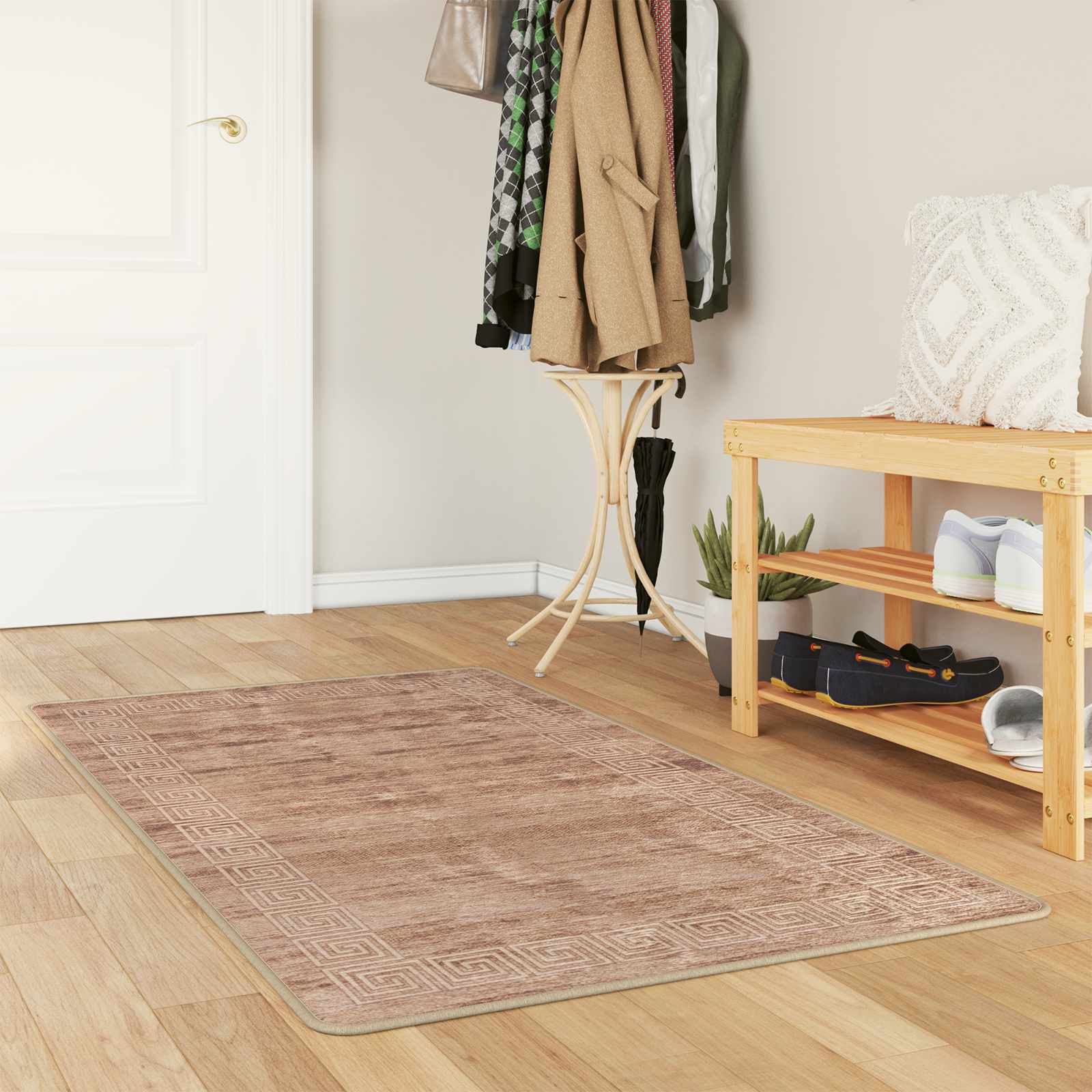 Χαλί Runner MARSA Λευκός 80 x 200 cm Πολυέστερ και PVC - Pakobazaar