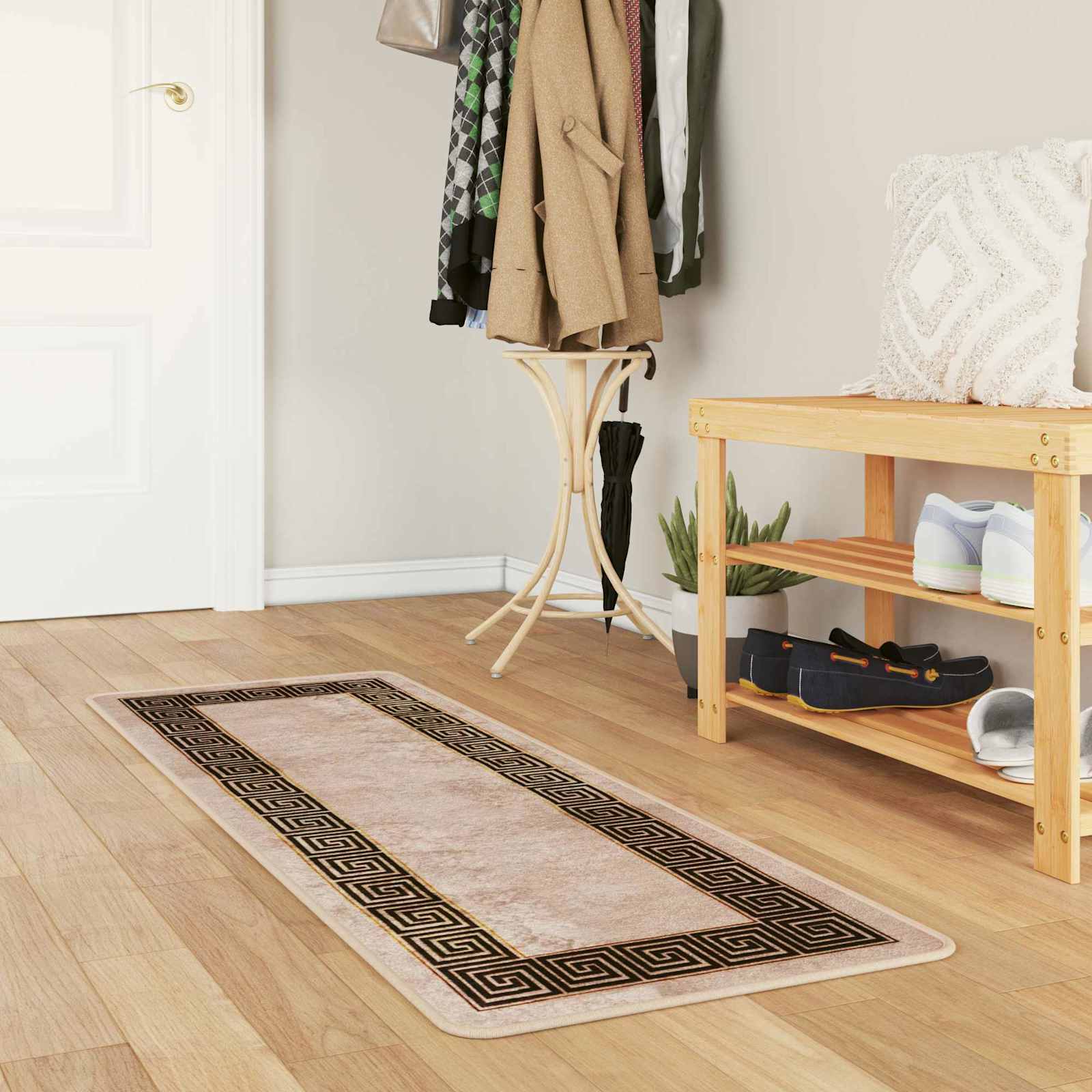 Χαλί Runner MARSA Μαύρο 50 x 200 εκ. Πολυέστερ και PVC - Pakobazaar