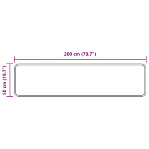 Χαλί Runner MARSA Μαύρο 50 x 200 εκ. Πολυέστερ και PVC - Pakobazaar