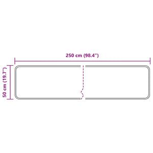 Χαλί Runner MARSA Μαύρο 50 x 250 εκ. Πολυέστερ και PVC - Pakobazaar