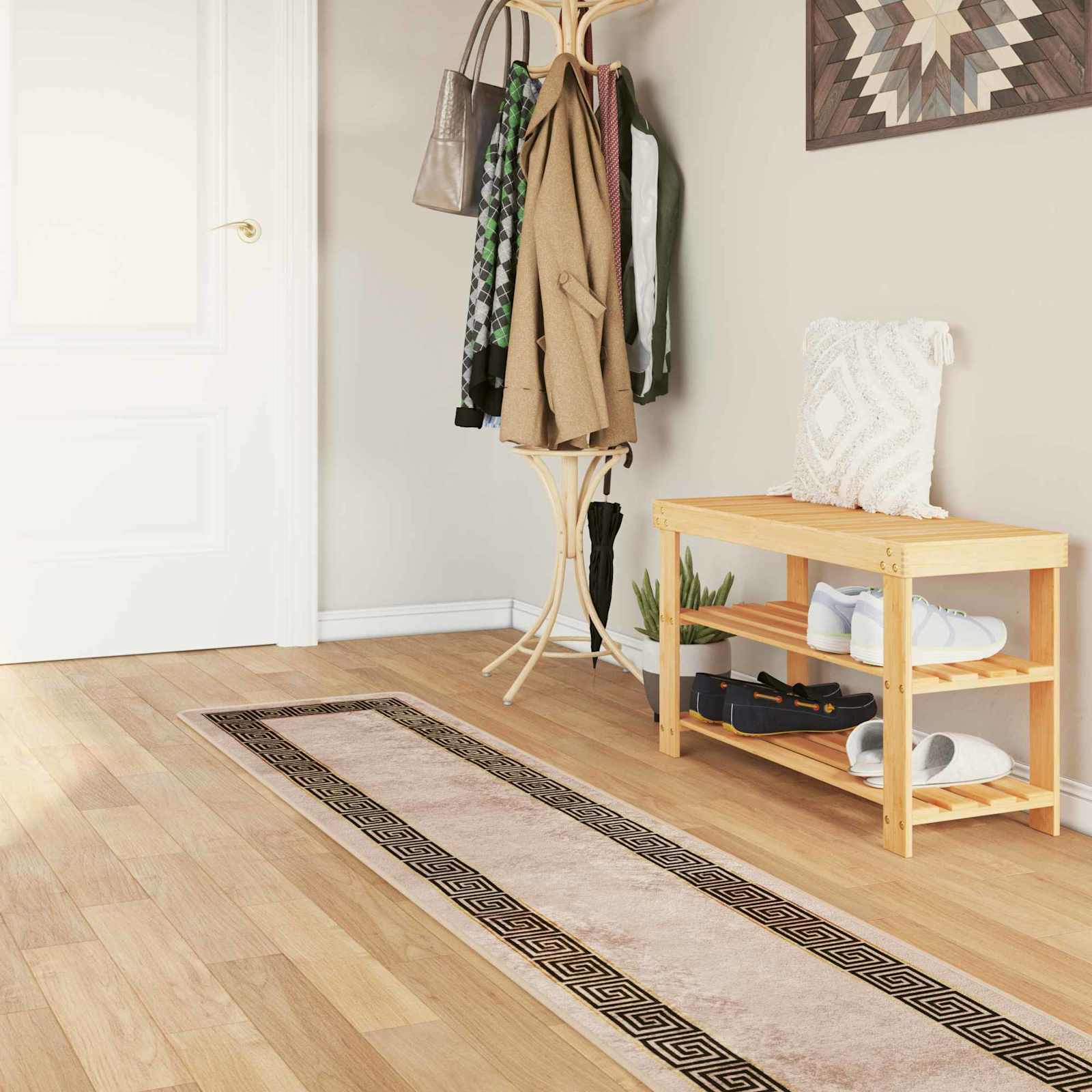 Χαλί Runner MARSA Μαύρο 50 x 350 εκ. Πολυέστερ και PVC - Pakobazaar