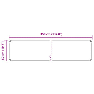 Χαλί Runner MARSA Μαύρο 50 x 350 εκ. Πολυέστερ και PVC - Pakobazaar
