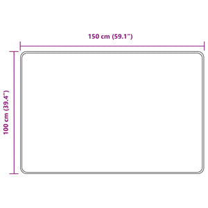 Χαλί Runner MARSA Μαύρο 100 x 150 cm Πολυέστερ και PVC - Pakobazaar