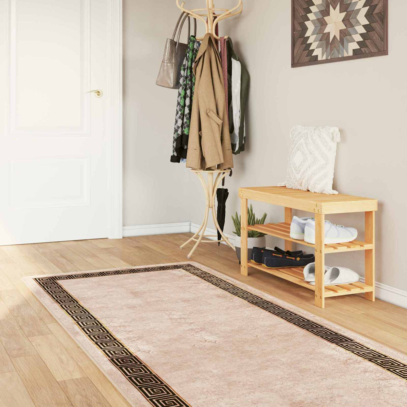 Χαλί Runner MARSA Μαύρο 100 x 250 cm Πολυέστερ και PVC - Pakobazaar