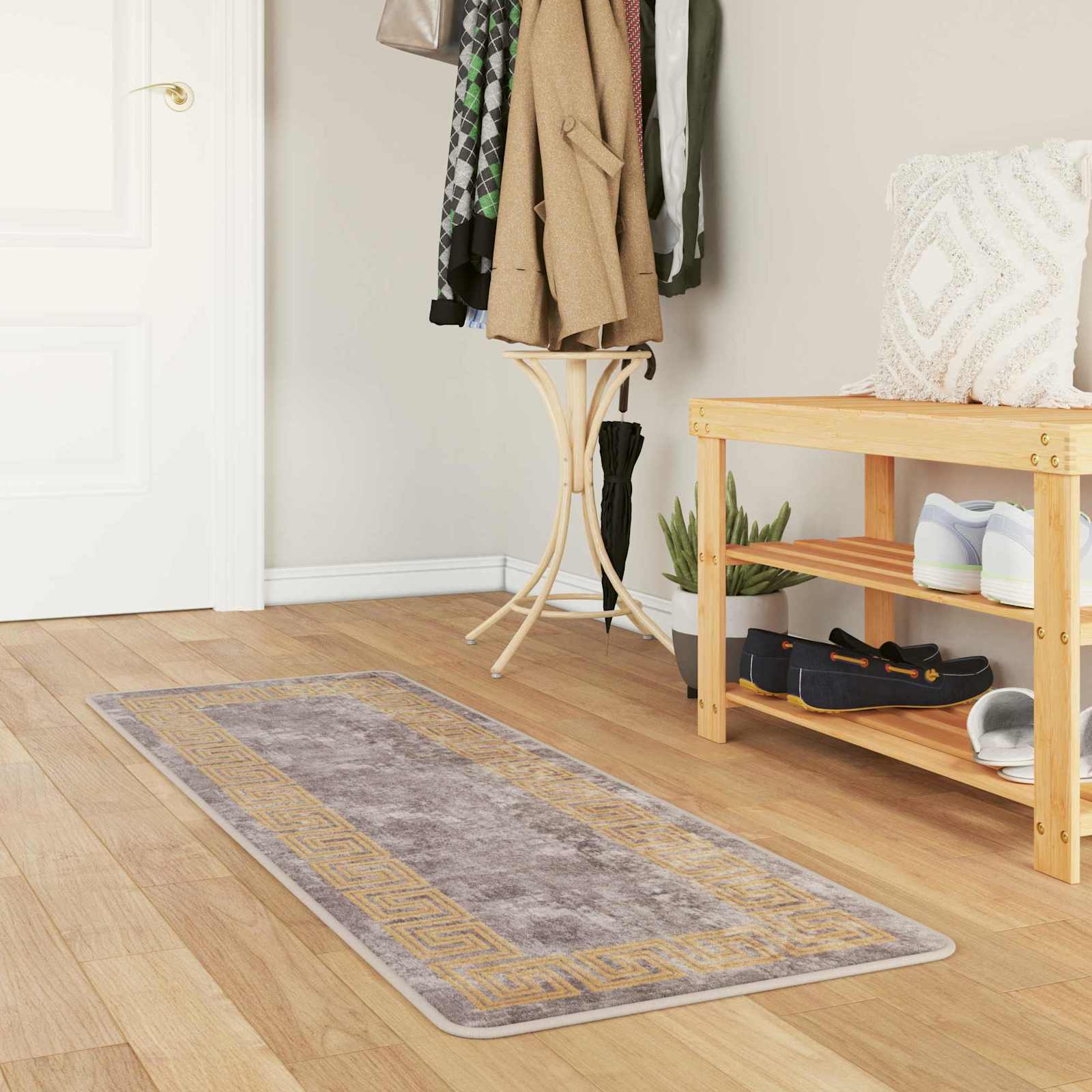 Χαλί Runner MARSA Γκρι 50 x 200 εκ. Πολυέστερ και PVC - Pakobazaar