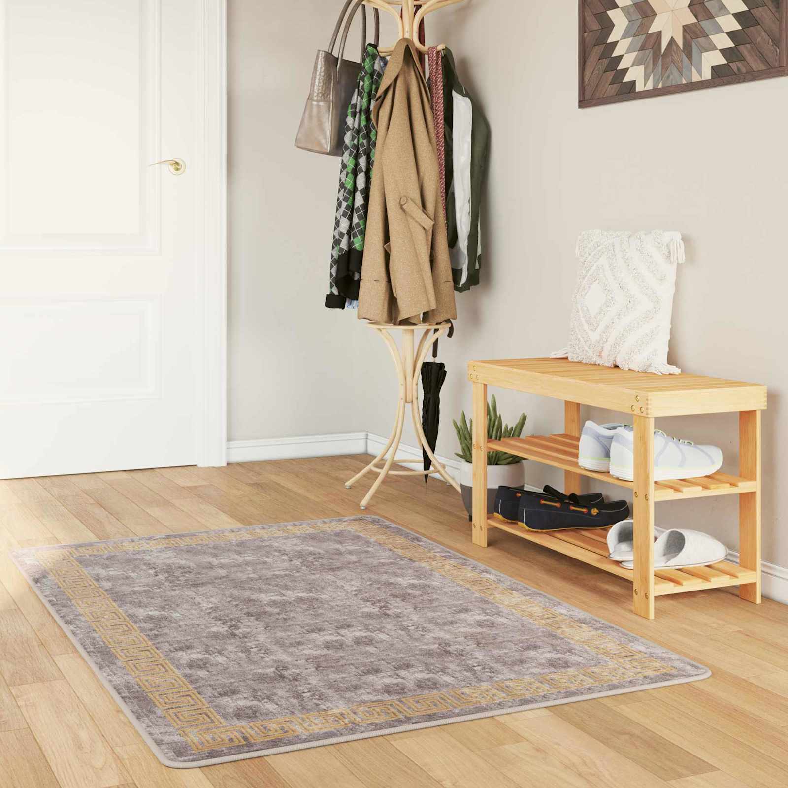 Χαλί Runner MARSA Γκρι 100 x 150 cm Πολυέστερ και PVC - Pakobazaar