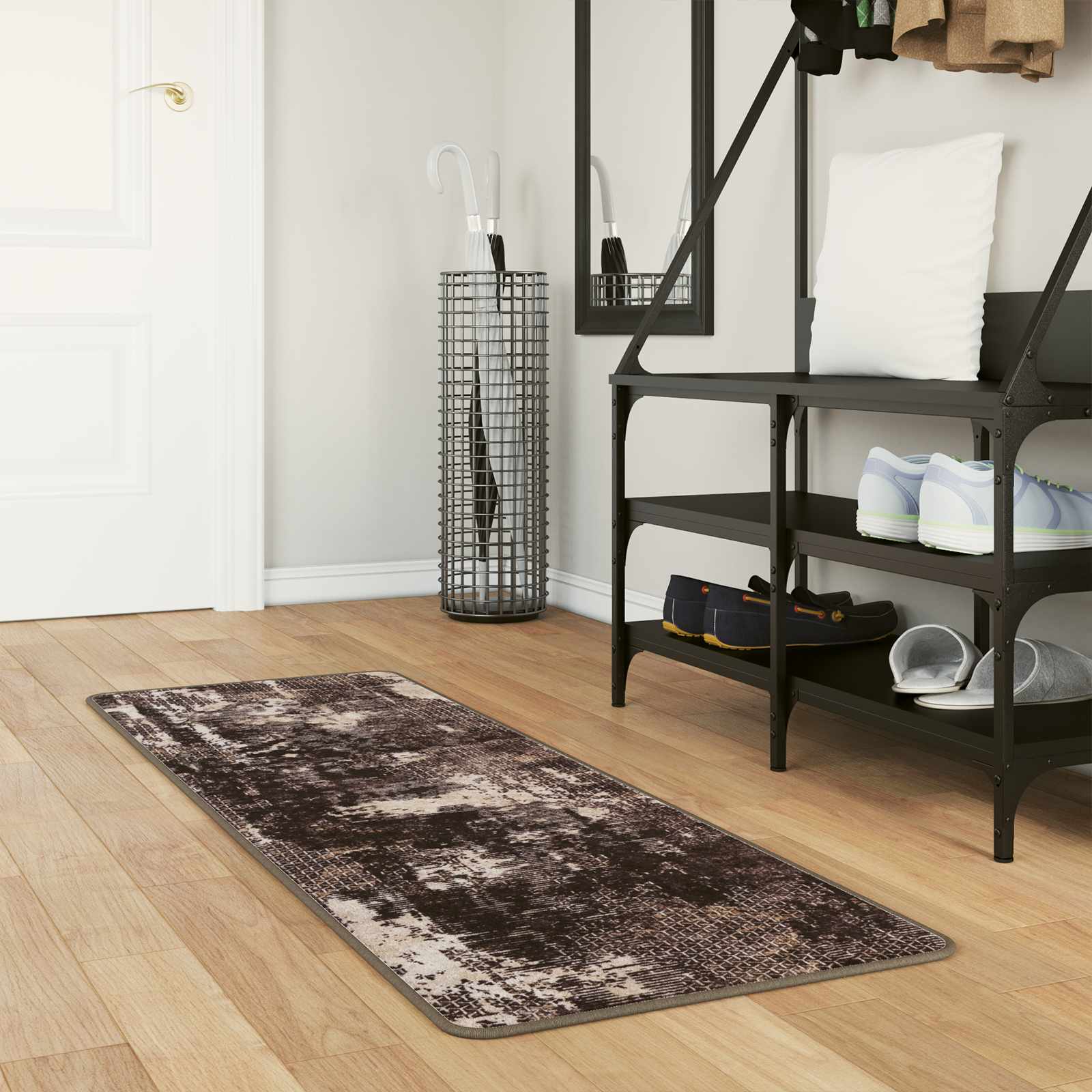 Χαλί Runner MARSA Μαύρο 50 x 100 cm Πολυέστερ και PVC - Pakobazaar