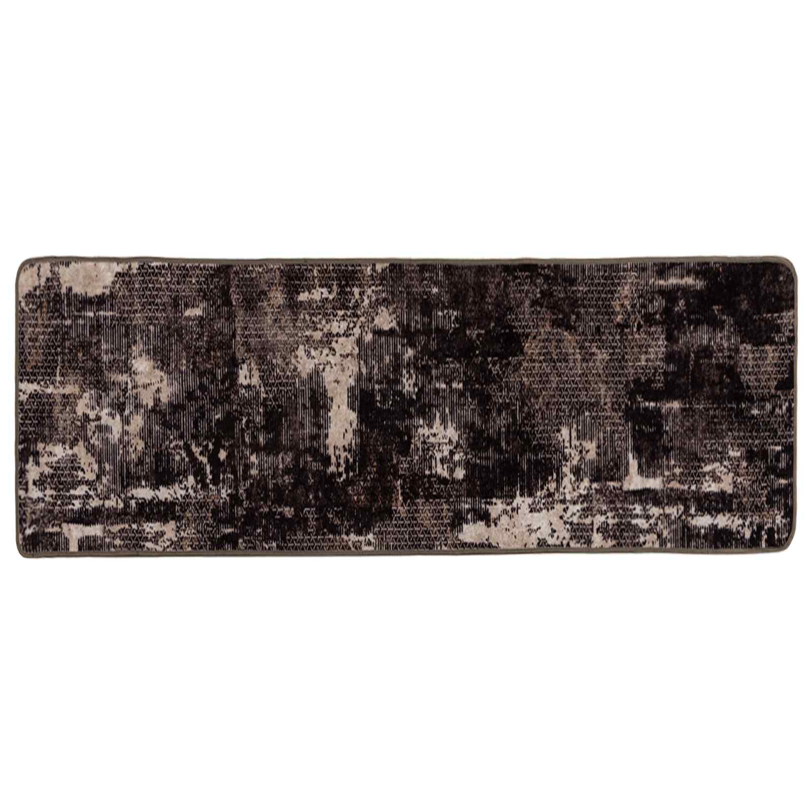 Χαλί Runner MARSA Μαύρο 80 x 200 cm Πολυέστερ και PVC - Pakobazaar