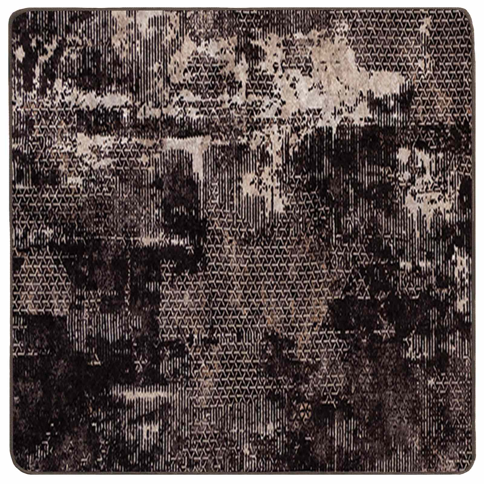 Χαλί Runner MARSA Μαύρο 100 x 100 cm Πολυέστερ και PVC - Pakobazaar