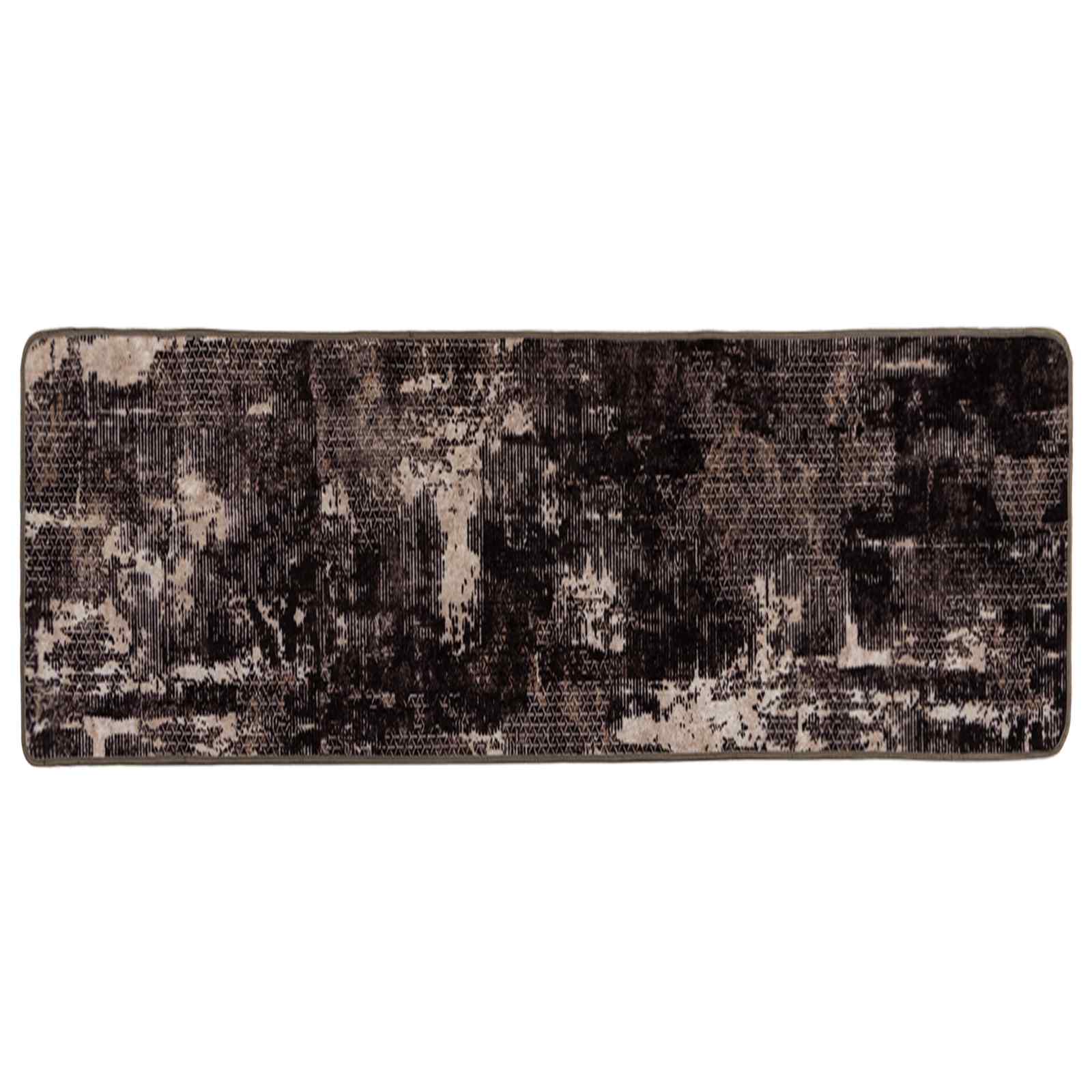 Χαλί Runner MARSA Μαύρο 100 x 250 cm Πολυέστερ και PVC - Pakobazaar