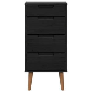 Κουτί με συρτάρια MOLDE Μαύρο 40 x 35 x 82 εκ. - Pakobazaar