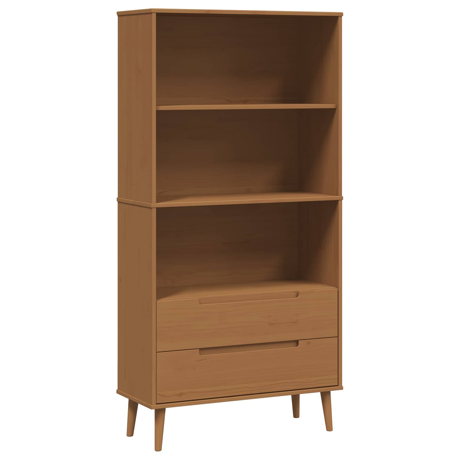 Βιβλιοθήκη MOLDE 85 x 35 x 170,5 εκ Μασίφ Ξύλο Πεύκου Καραμέλα