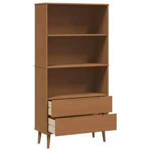 Βιβλιοθήκη MOLDE 85 x 35 x 170,5 εκ Μασίφ Ξύλο Πεύκου Καραμέλα - Pakobazaar