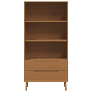 Βιβλιοθήκη MOLDE 85 x 35 x 170,5 εκ Μασίφ Ξύλο Πεύκου Καραμέλα - Pakobazaar