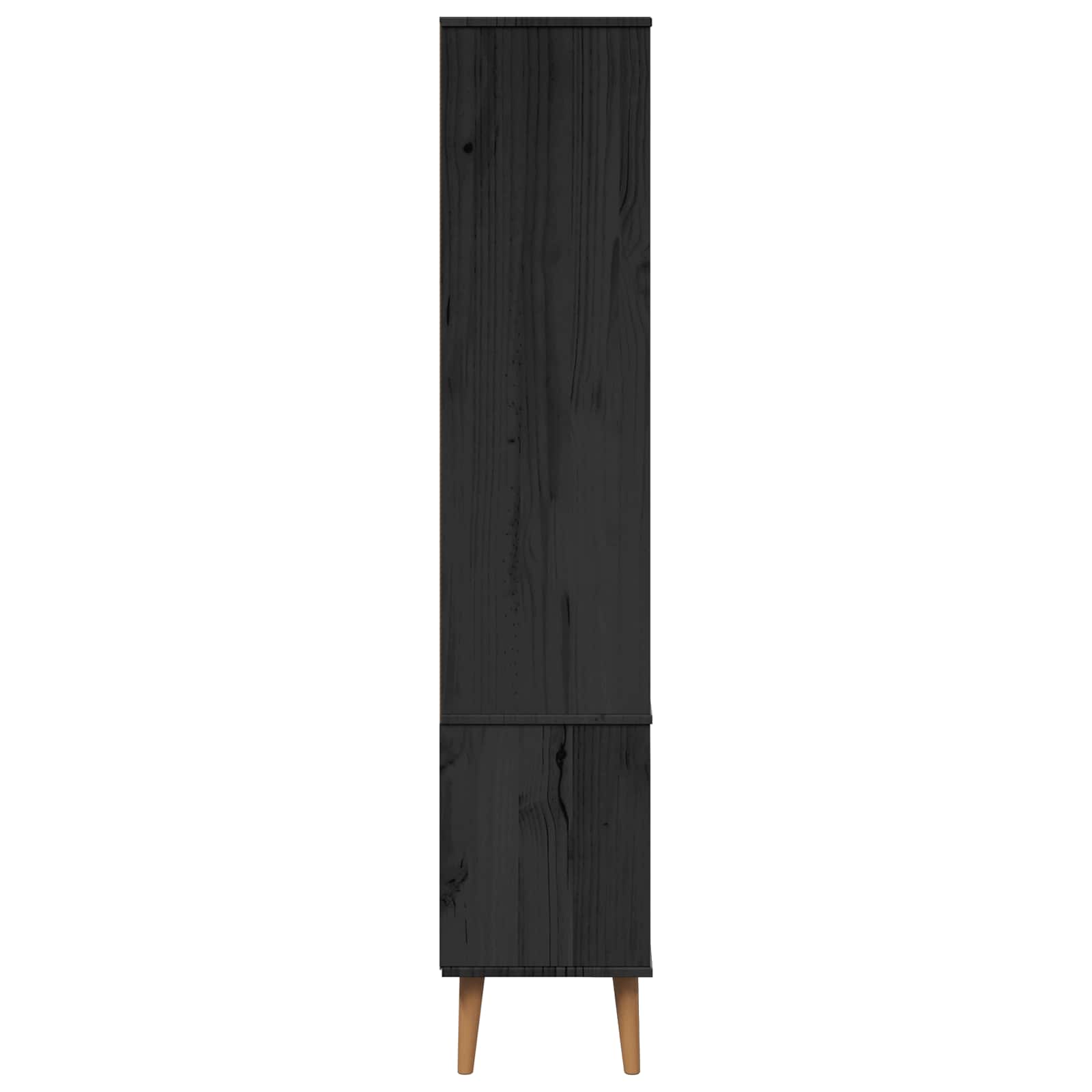 Γυάλινη Βαθιά Ντουλάπα Μαύρο 90 x 35 x 175 εκ - Pakobazaar