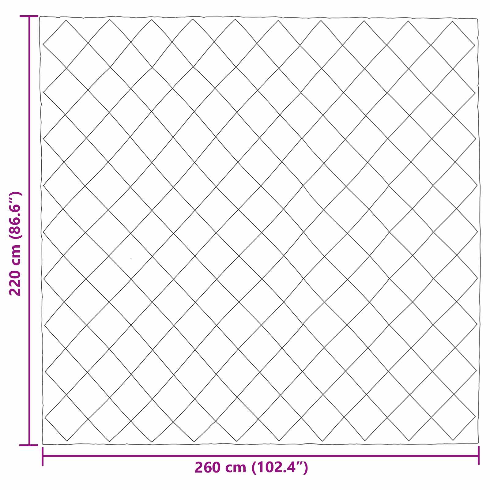 Καλοκαιρινό Παπλωματοθήκη Ανθρακί 220 x 260 cm Μικροΐνες - Pakobazaar