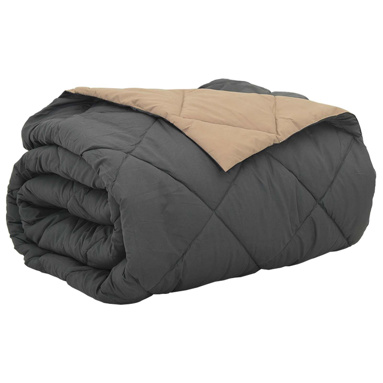 Καλοκαιρινό Παπλωματοθήκη Ανθρακί και Ταμπά 220 x 240 cm - Pakobazaar