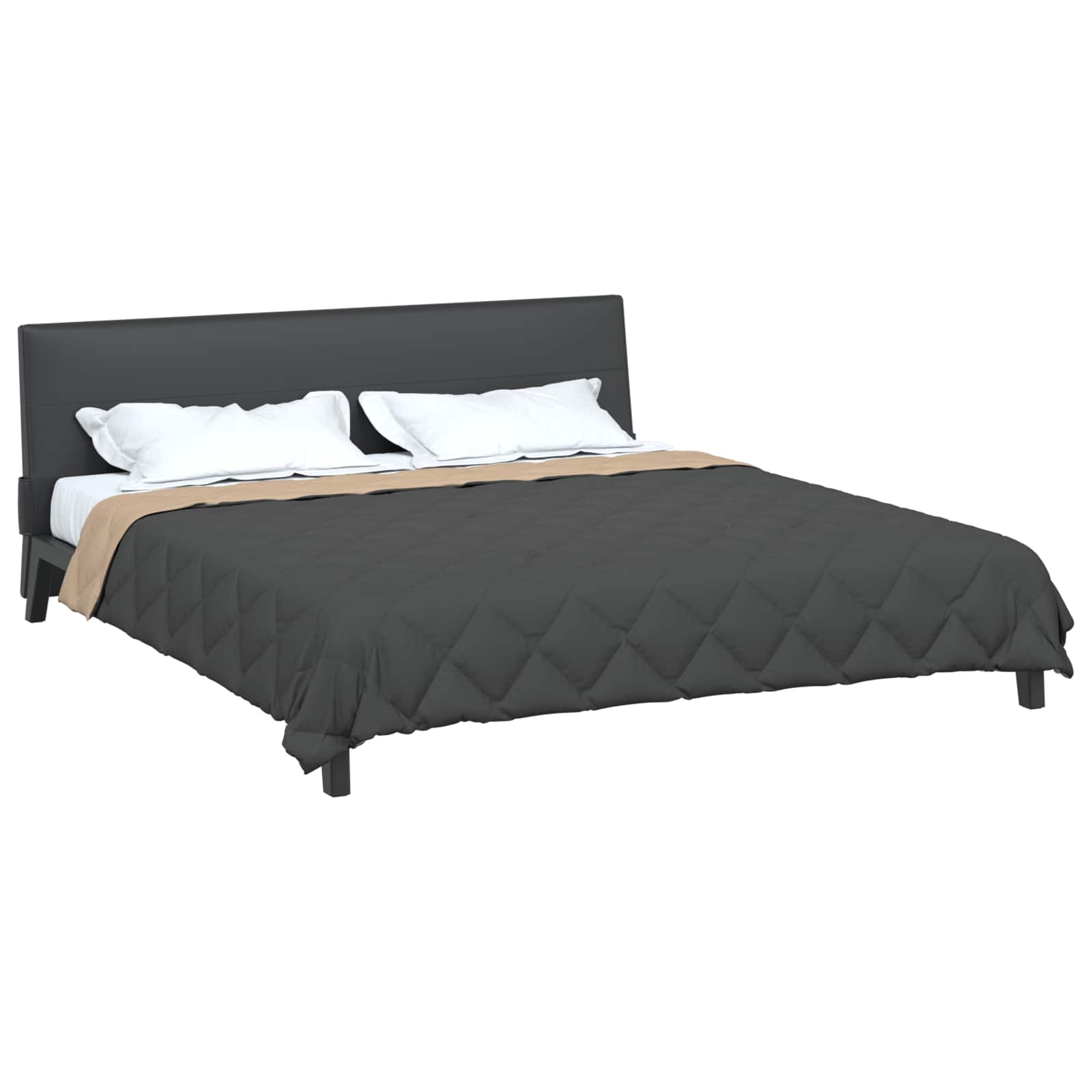 Καλοκαιρινό Παπλωματοθήκη Ανθρακί και Ταμπά 220 x 240 cm - Pakobazaar