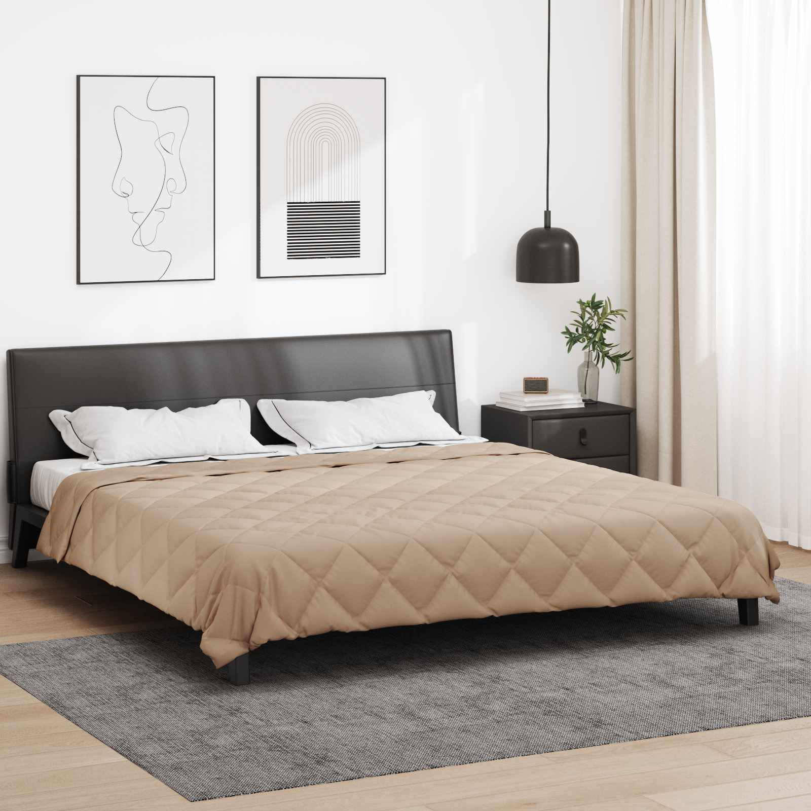 Καλοκαιρινό Παπλωματοθήκη Taupe 220 x 200 εκ Μικροΐνες - Pakobazaar