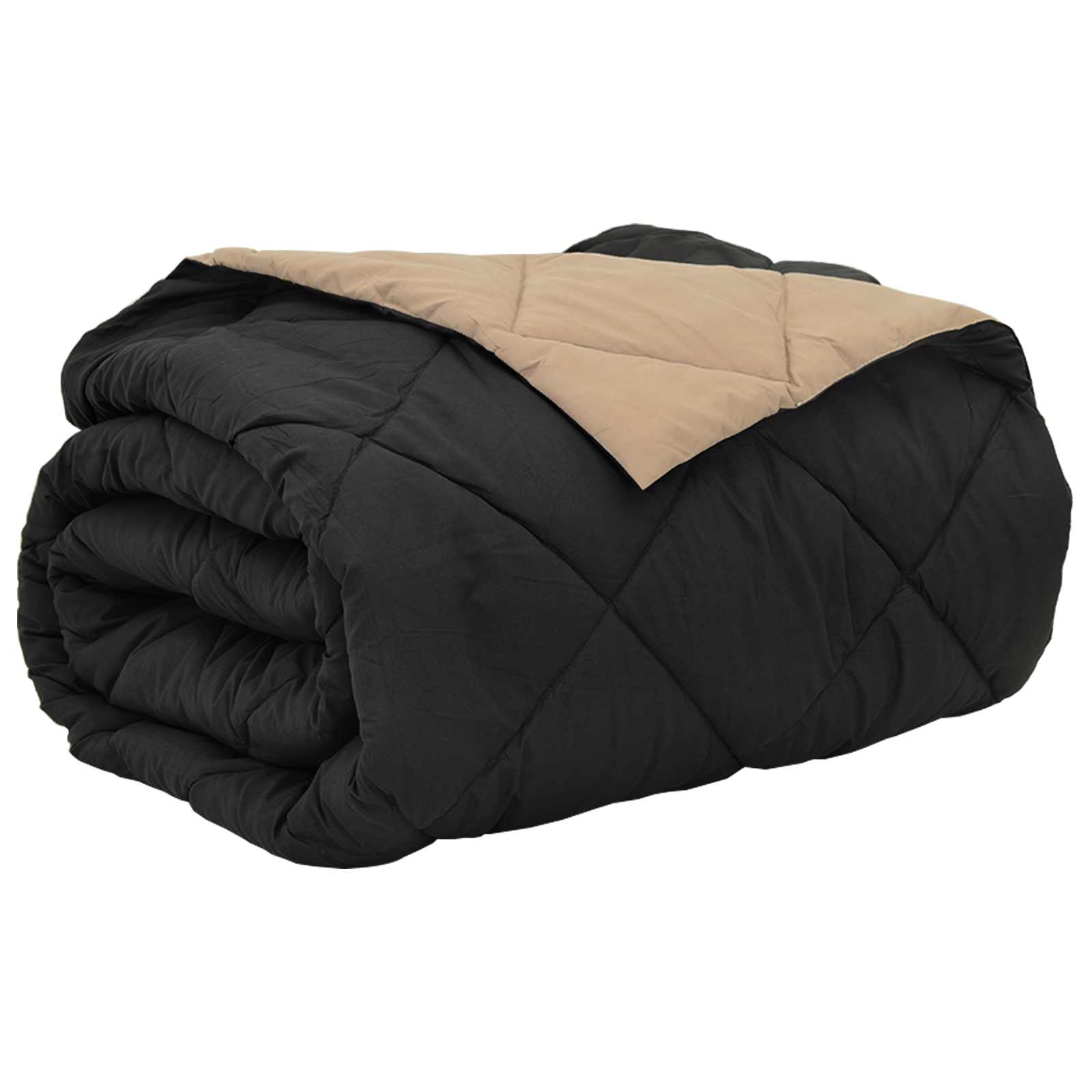 Καλοκαιρινό Παπλωματοθήκη Μαύρο και Ταμπά 240 x 260 εκ. - Pakobazaar