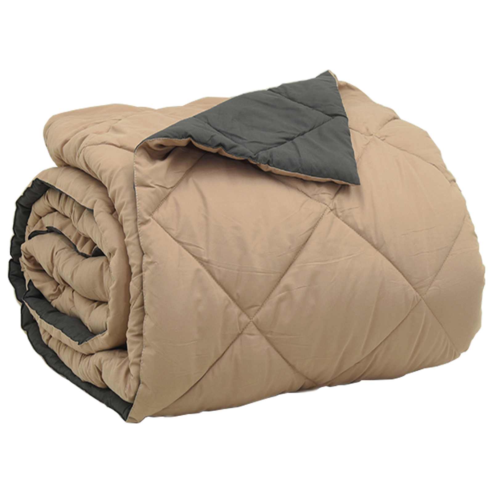 Κουβέρτα ολόκληρου του χρόνου Ανθρακί και Ταμπά 200 x 200 cm