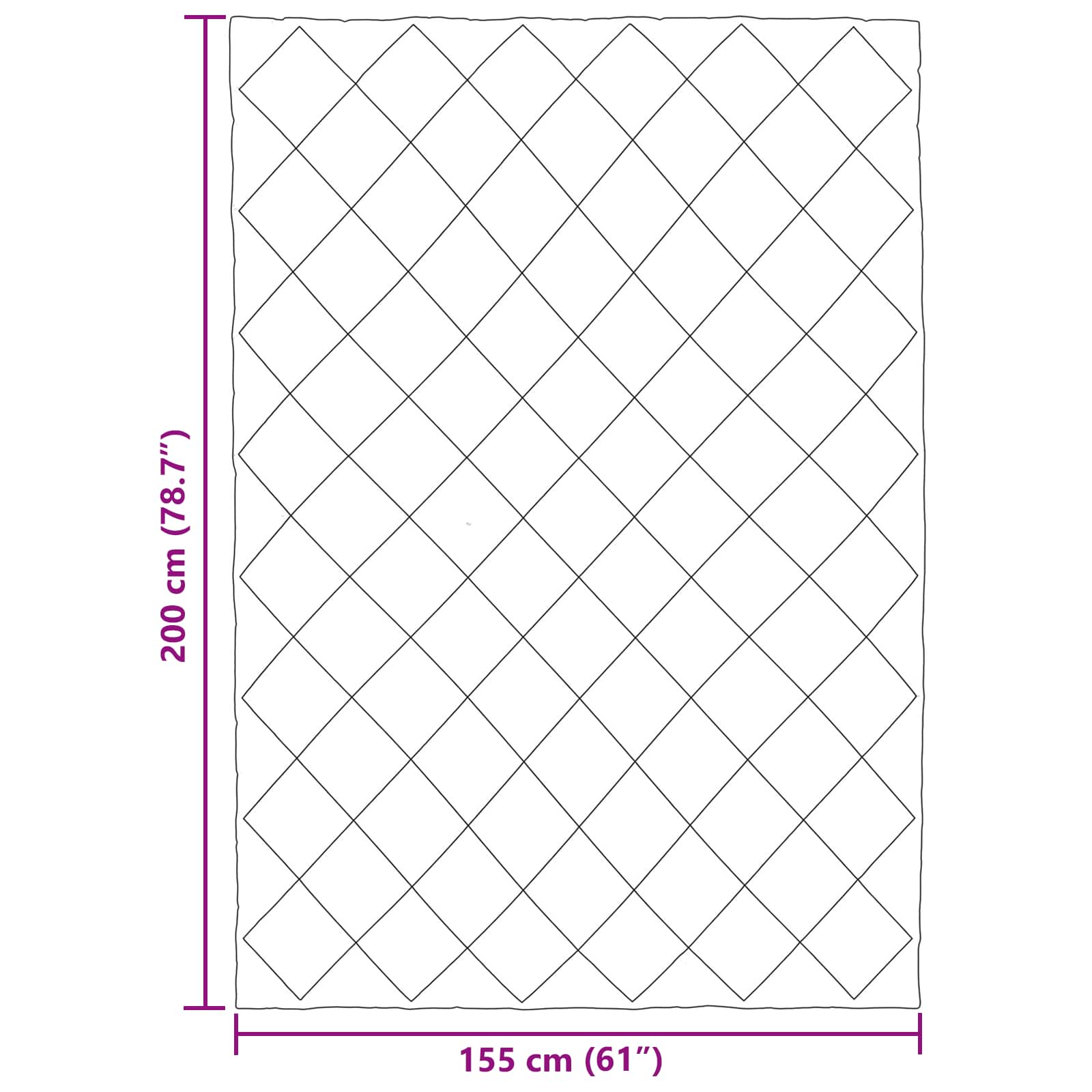 Κουβέρτα ολόκληρου του χρόνου Πράσινο και Ανθρακί 155 x 200 εκ.