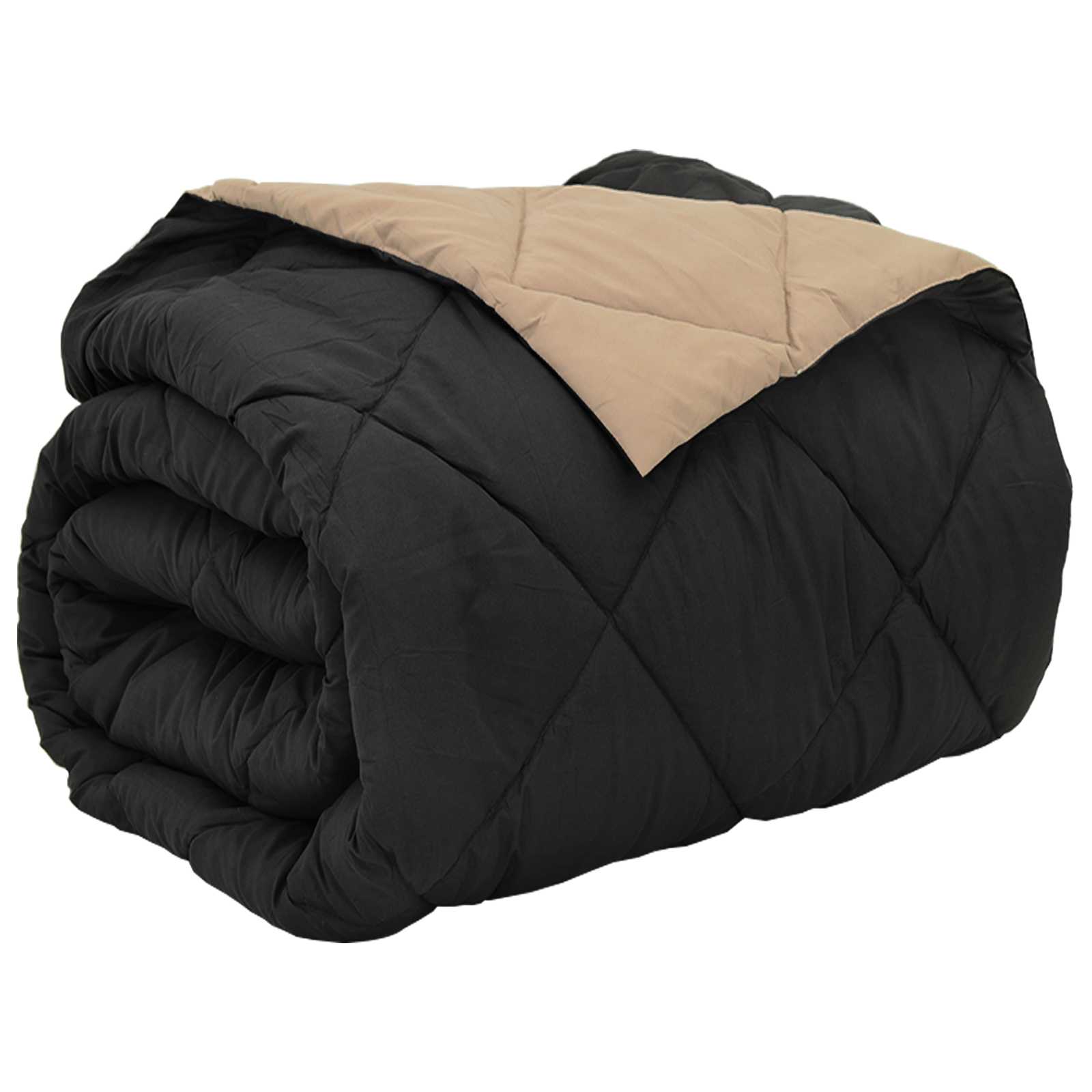 Κουβέρτα ολόκληρου του χρόνου Μαύρο και Ταμπά 200 x 220 cm