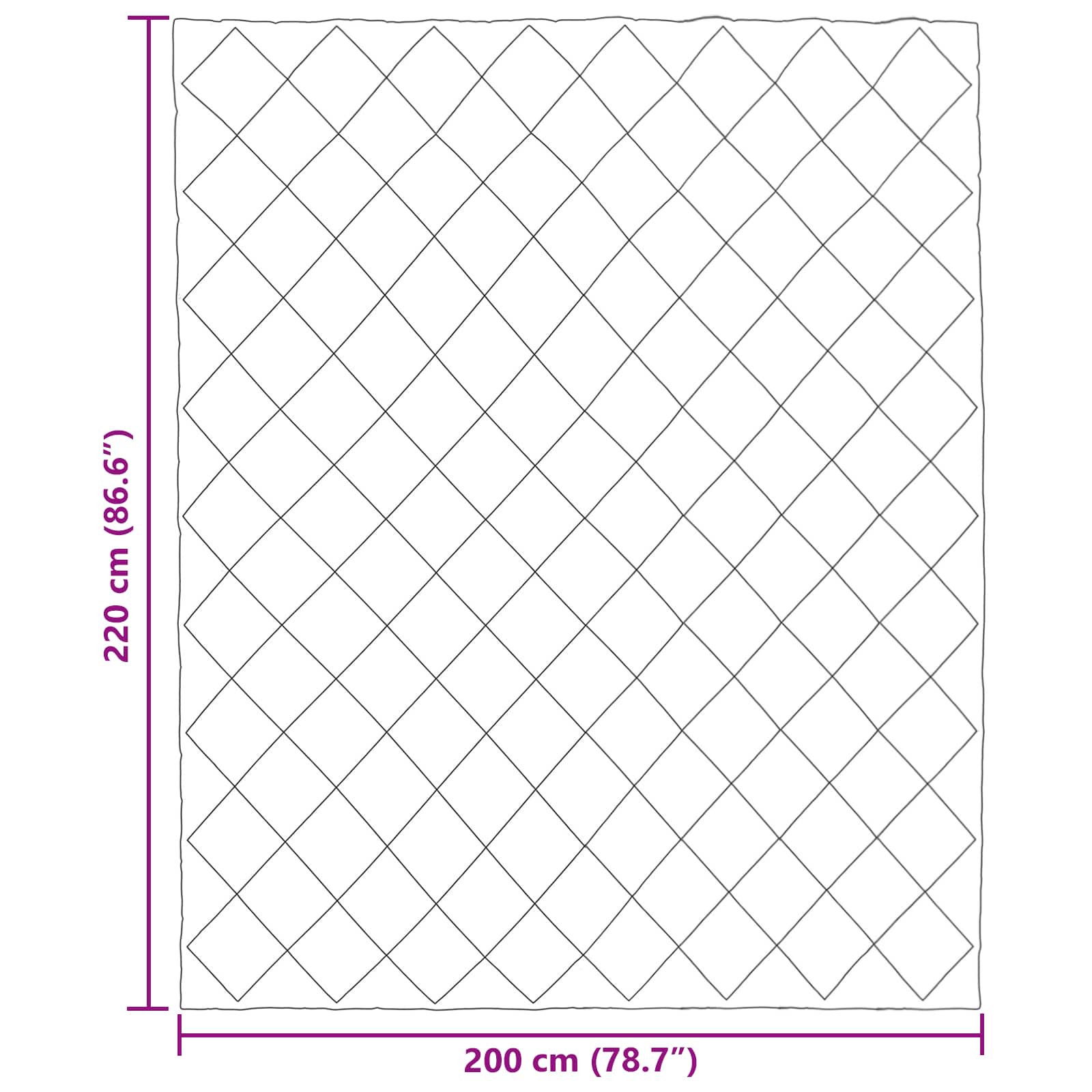 Κουβέρτα ολόκληρου του χρόνου Ανοιχτό γκρι 220 x 200 εκ