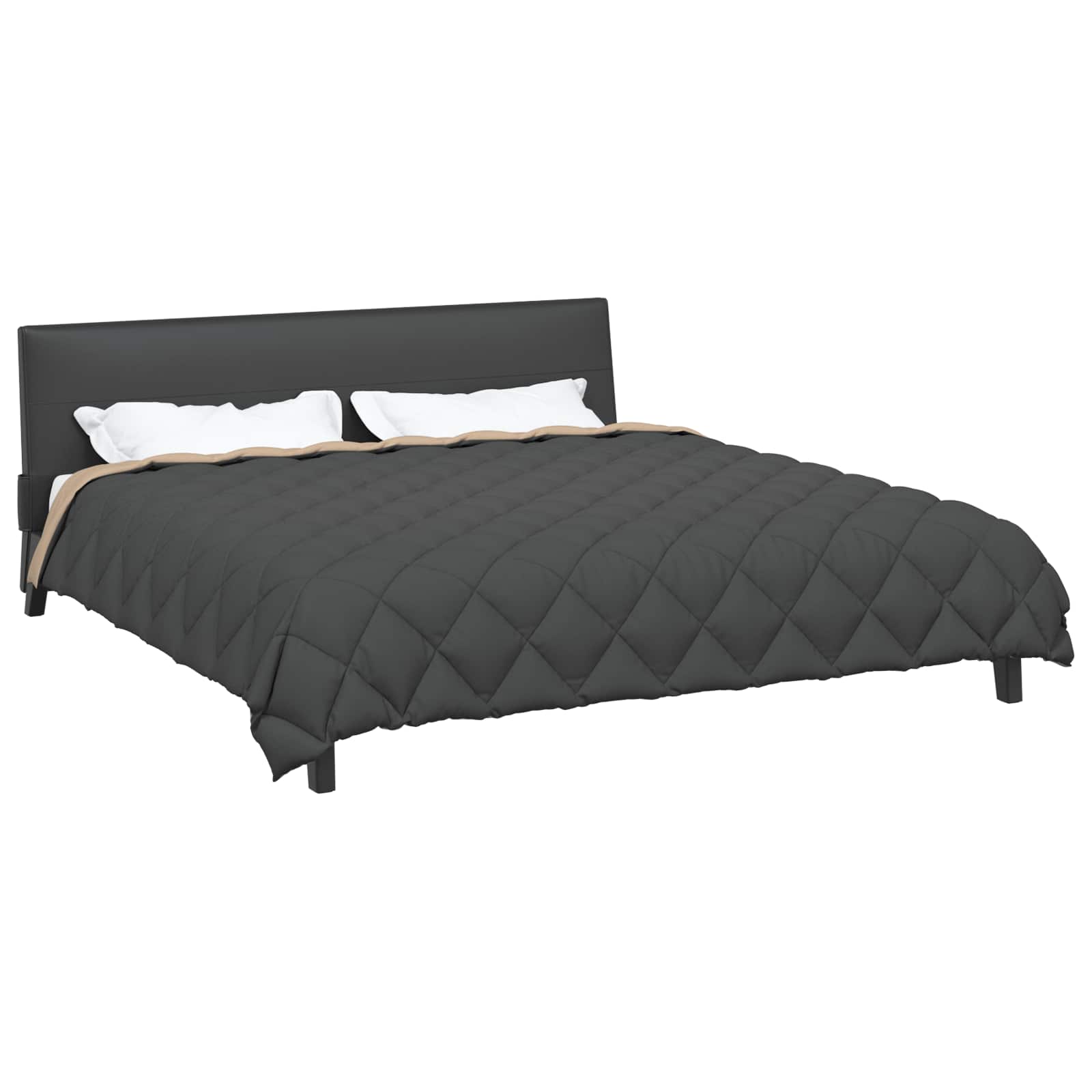 Χειμερινό Παπλωματοθήκη Ανθρακί και Ταμπά 240 x 200 cm