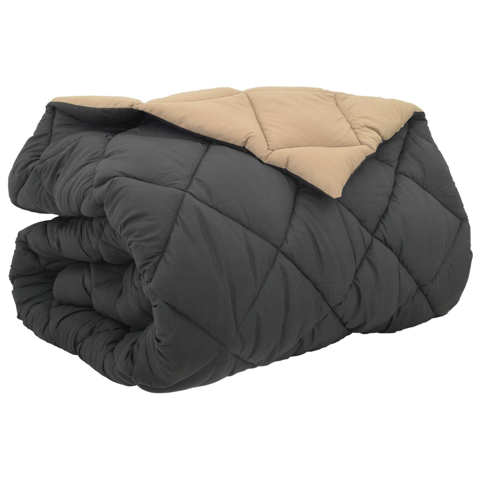 Χειμερινό Παπλωματοθήκη Ανθρακί και Ταμπά 220 x 260 cm